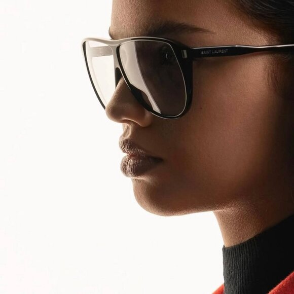 Saint Laurent Black and Blue Sunglasses Sleek Design - Picture 7 of 13